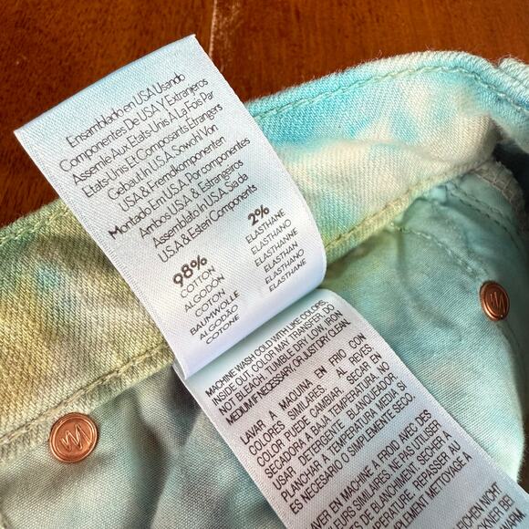 Mother Superior The Tripper Tie Dye Crop Jeans Swirling Secrets Sz 25 Festival - Picture 12 of 16